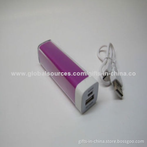 Mobile Power Bank for iPhone, CE Mark and 2,600mAh Capacity, 5.0V 1A